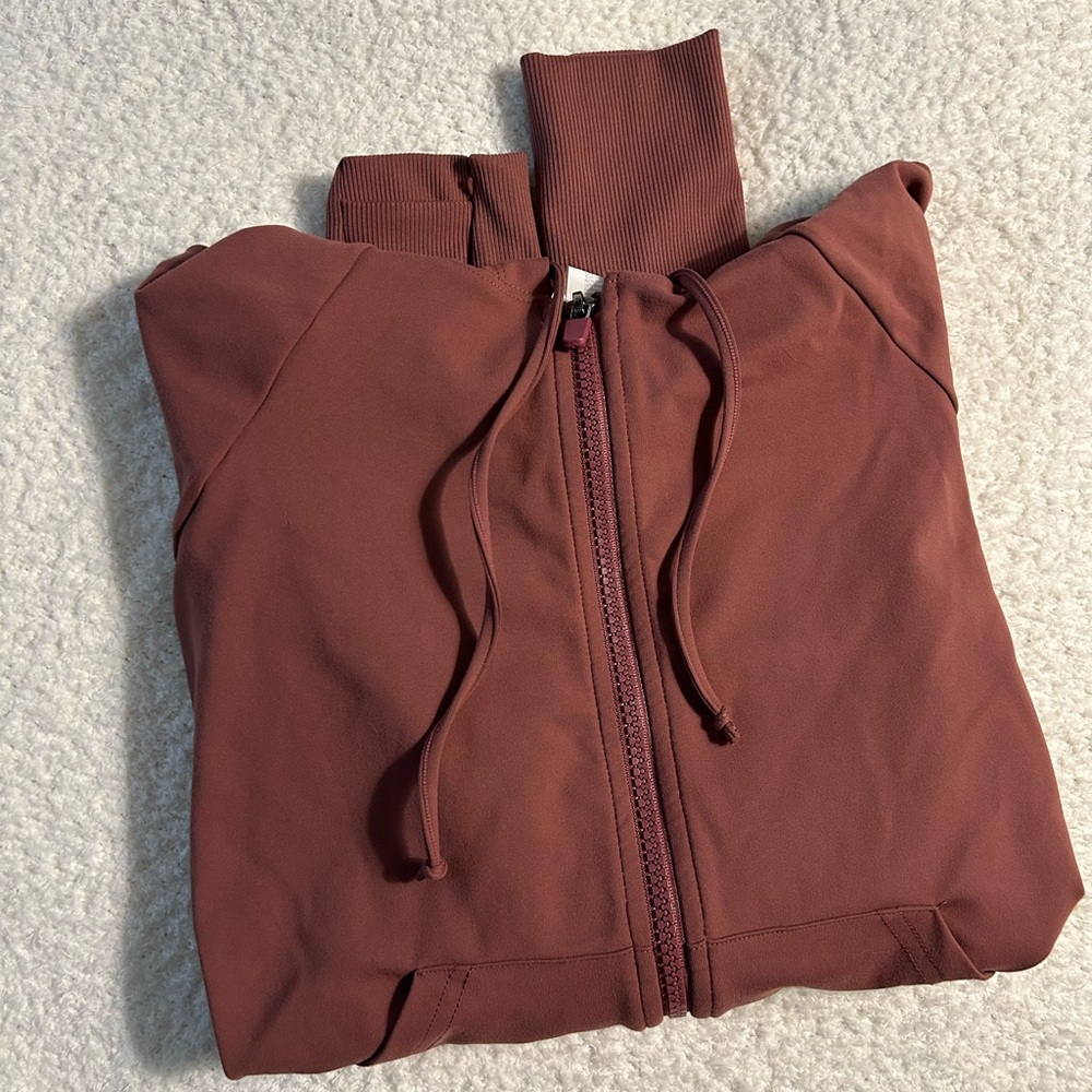 Fabletics Mauve Zip-Up Long Sleeve